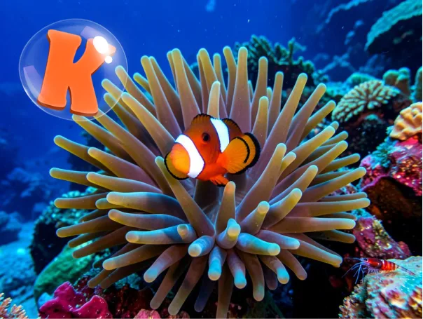 Palyaço balığı deniz anemonunda